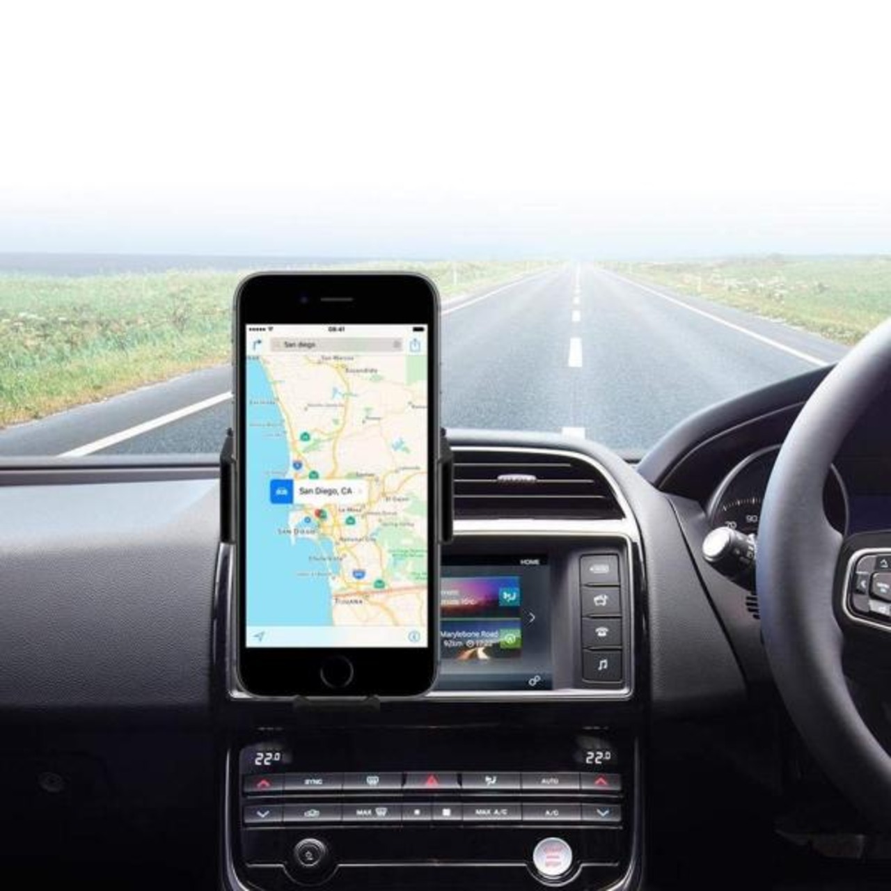 Formosa Japan スマホホルダー 車載ホルダー エアコン吹き出し口タイプ 4-6インチ USB充電機能 Formosa Japan スマホホルダー 車載ホルダー エアコン吹き出し口タイプ 4-6インチ USB充電機能