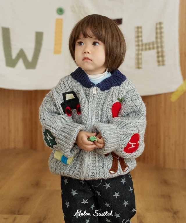 〚予約〛Melon Love Knit Zip Up <kids>