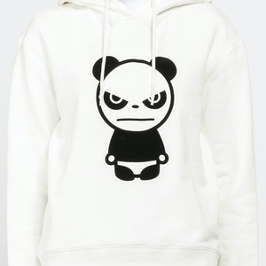 【HIPANDA ハイパンダ】レディース フロッキープリント フーディー スウェット WOMEN'S BASIC LOGO HOODIE SWEAT SHIRT / WHITE・BLACK・RED