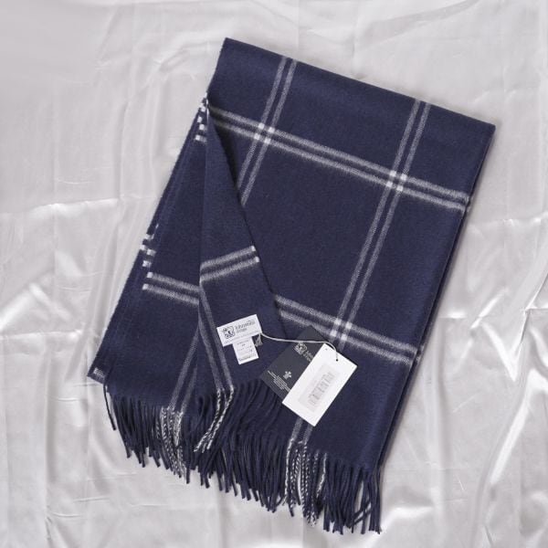 新品未使用】国内正規品 ジョンストンズ Johnstons カシミヤ 大判 ストール Biue