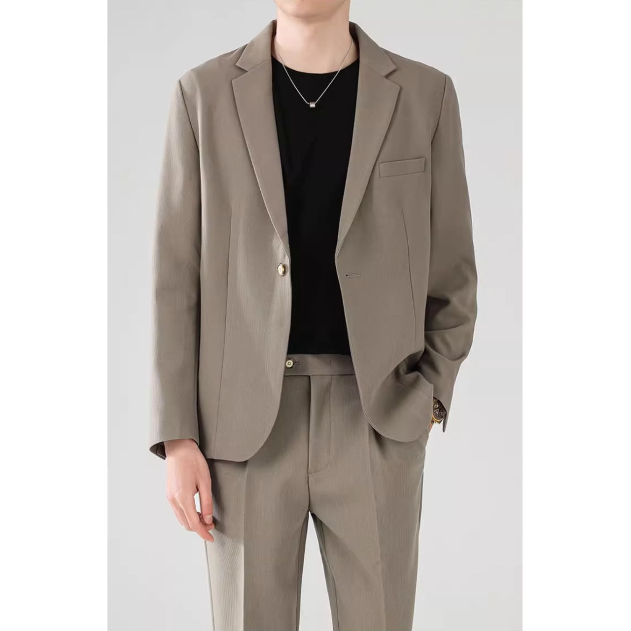 テーラードジャケット ストレートパンツ セットアップ af0365