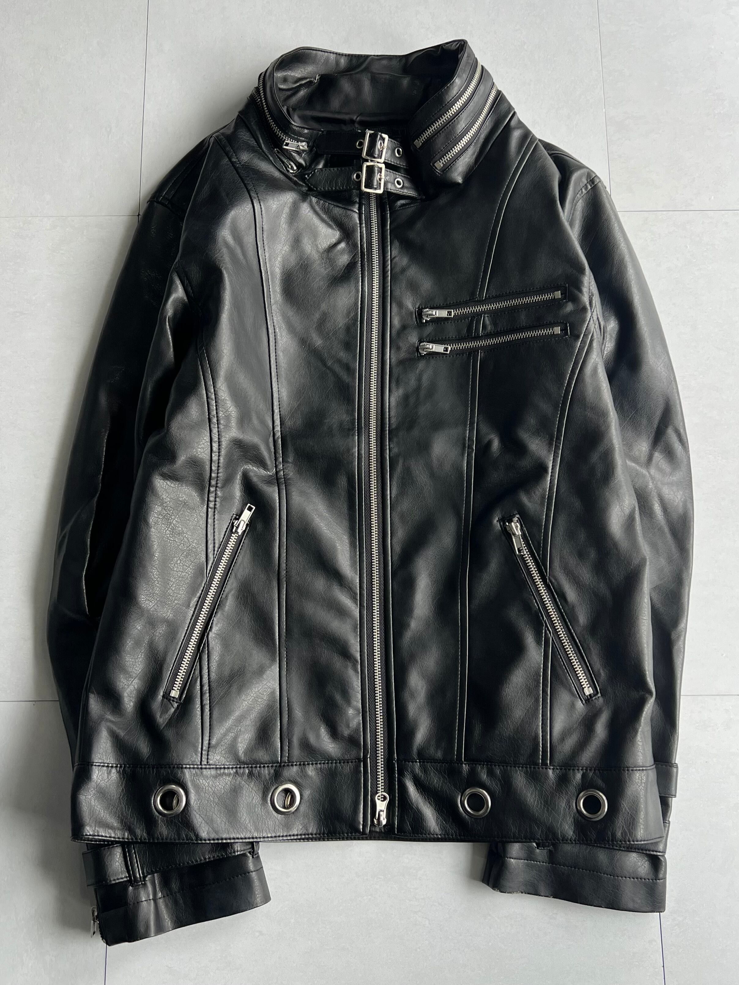 "DeviL"n Bass" Fake Leather Gimmick Jacket