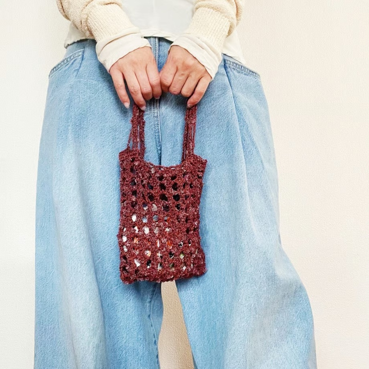 [Pattern] パチパチメッシュミニトート