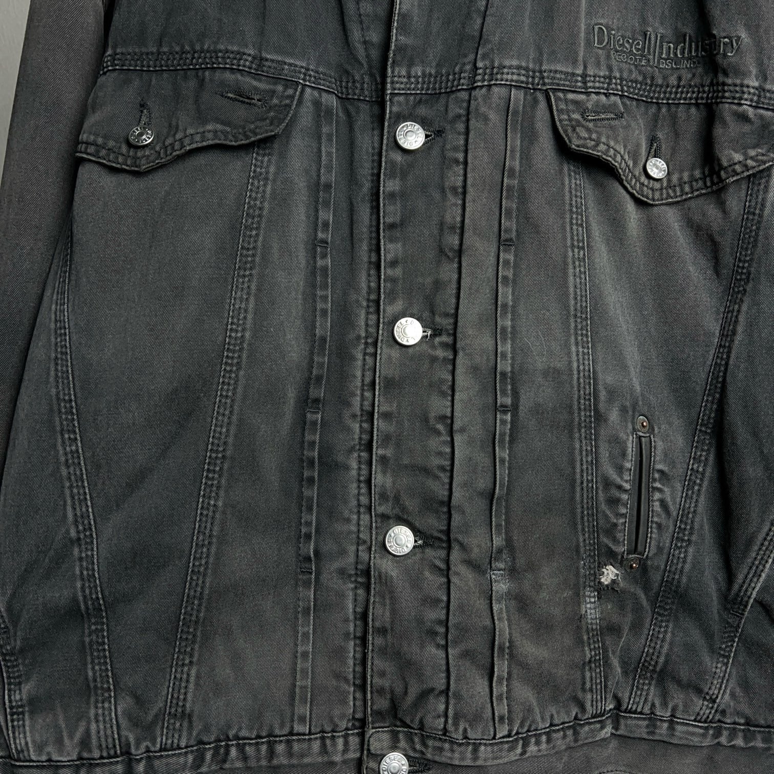 90's~ Diesel Industry Lined Black Denim Jacket 90年代 00年代