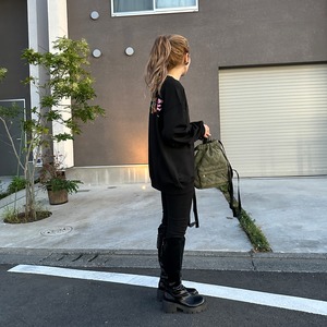 Quilted medium backpack ／2color