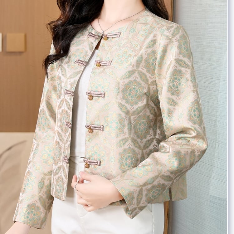 吉祥文様ジャカード　チャイナジャケット　YS00033