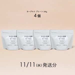ヨーグルト プレーン 500g4個セット　11月11日（水）発送分