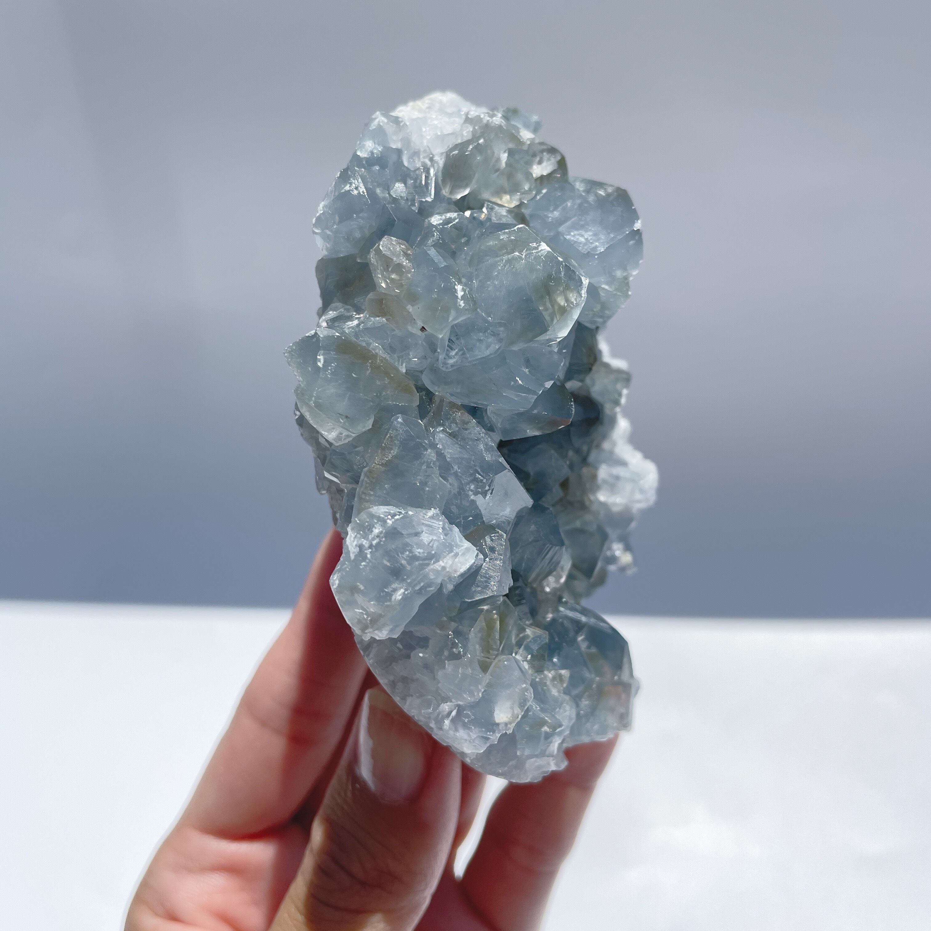 セレスタイト 卵型32◇ Celestite ◇天然石・鉱物・パワーストーン