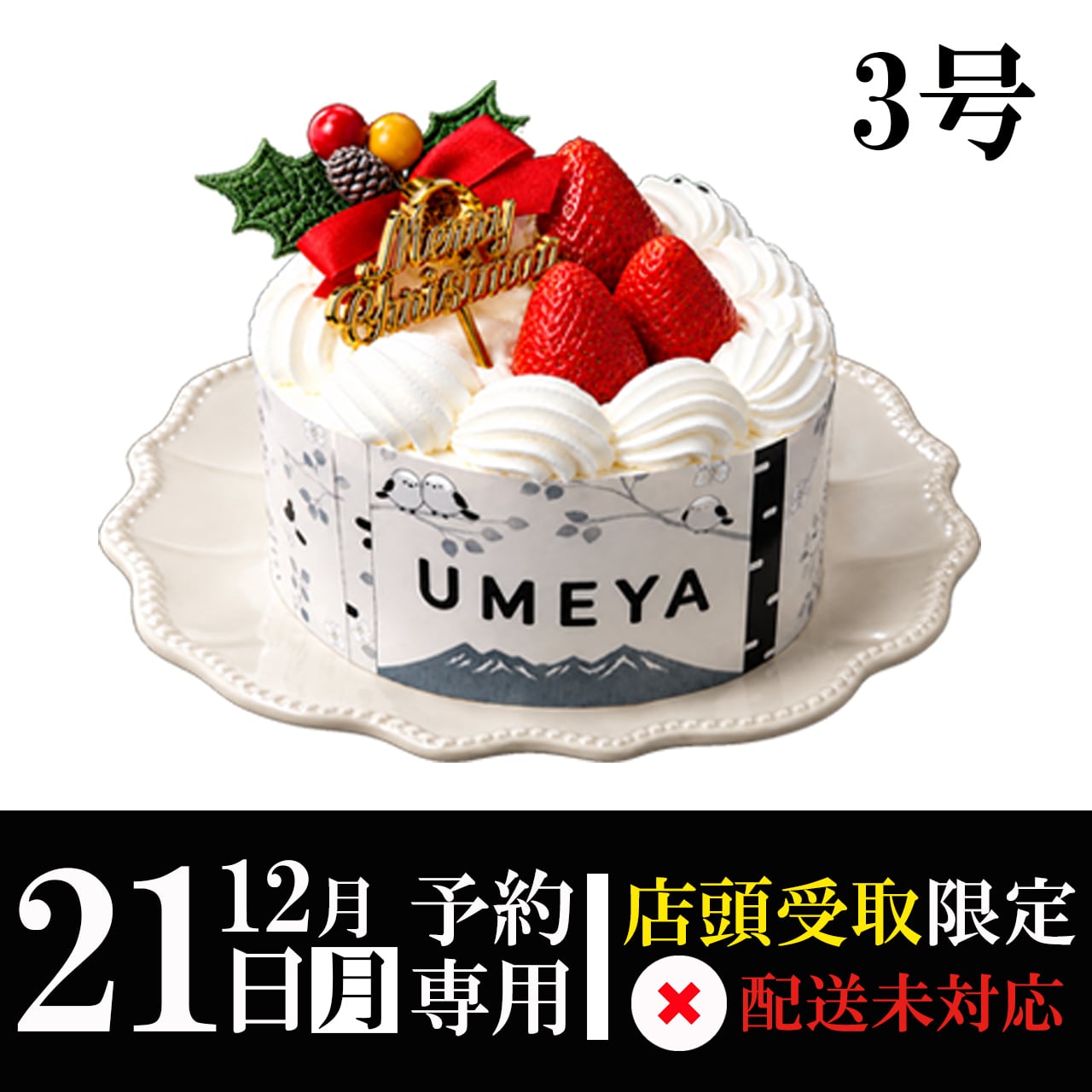 【12月21日(月)専用】ジャージー牛乳生デコレ3号