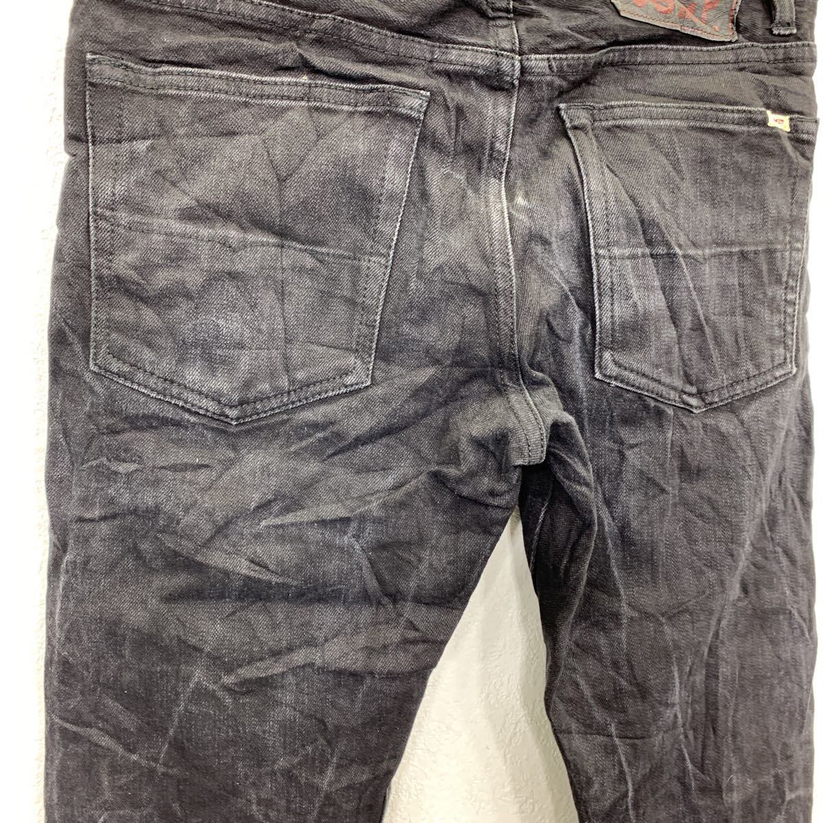 EMMETT COMP デニムパンツ W29 ブラック スキニー ストレッチ 古着卸