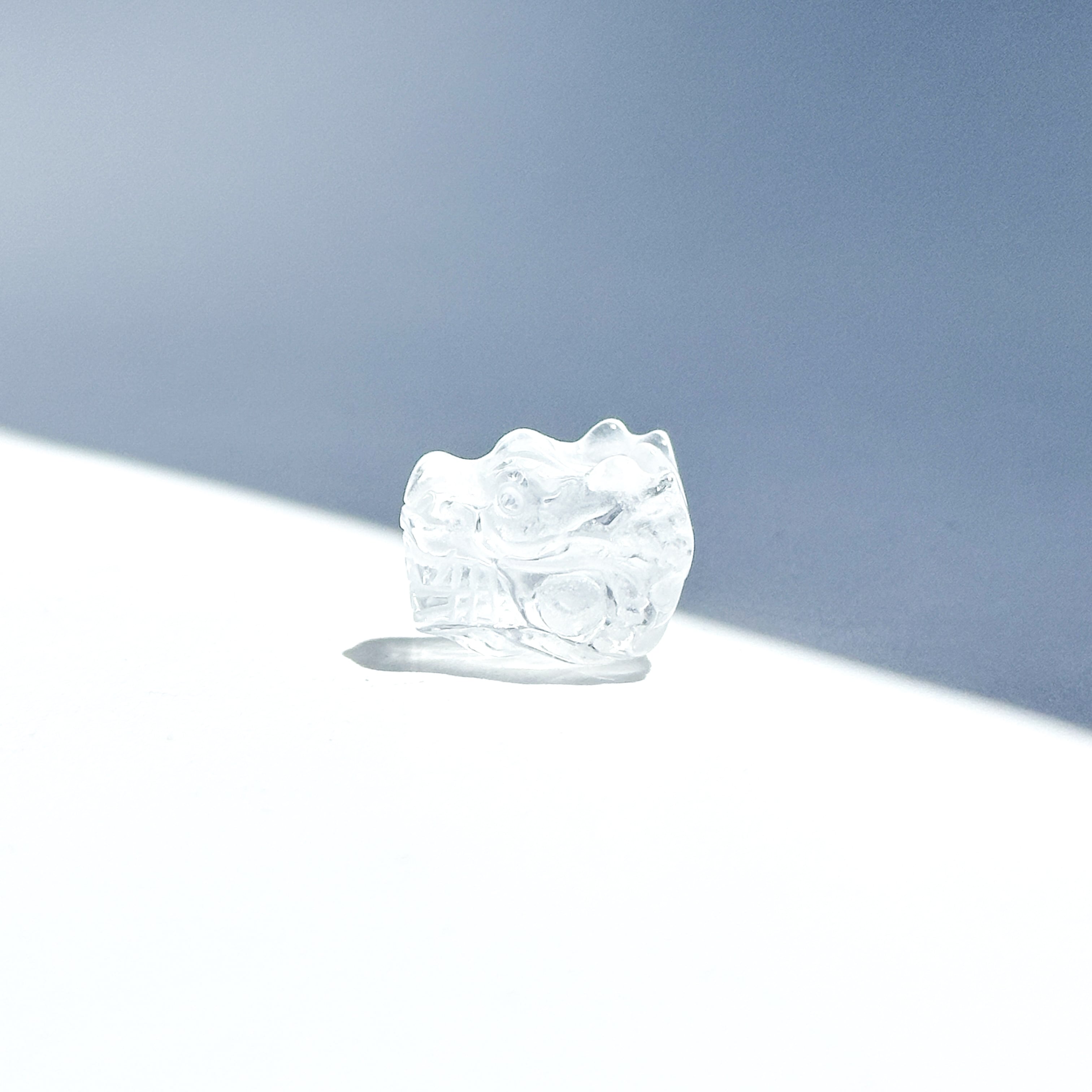 クリアクォーツ ミニドラゴンヘッド(穴あき)02◇ Clear Quartz Dragon Head mini◇天然石・鉱物・パワーストーン・インテリア