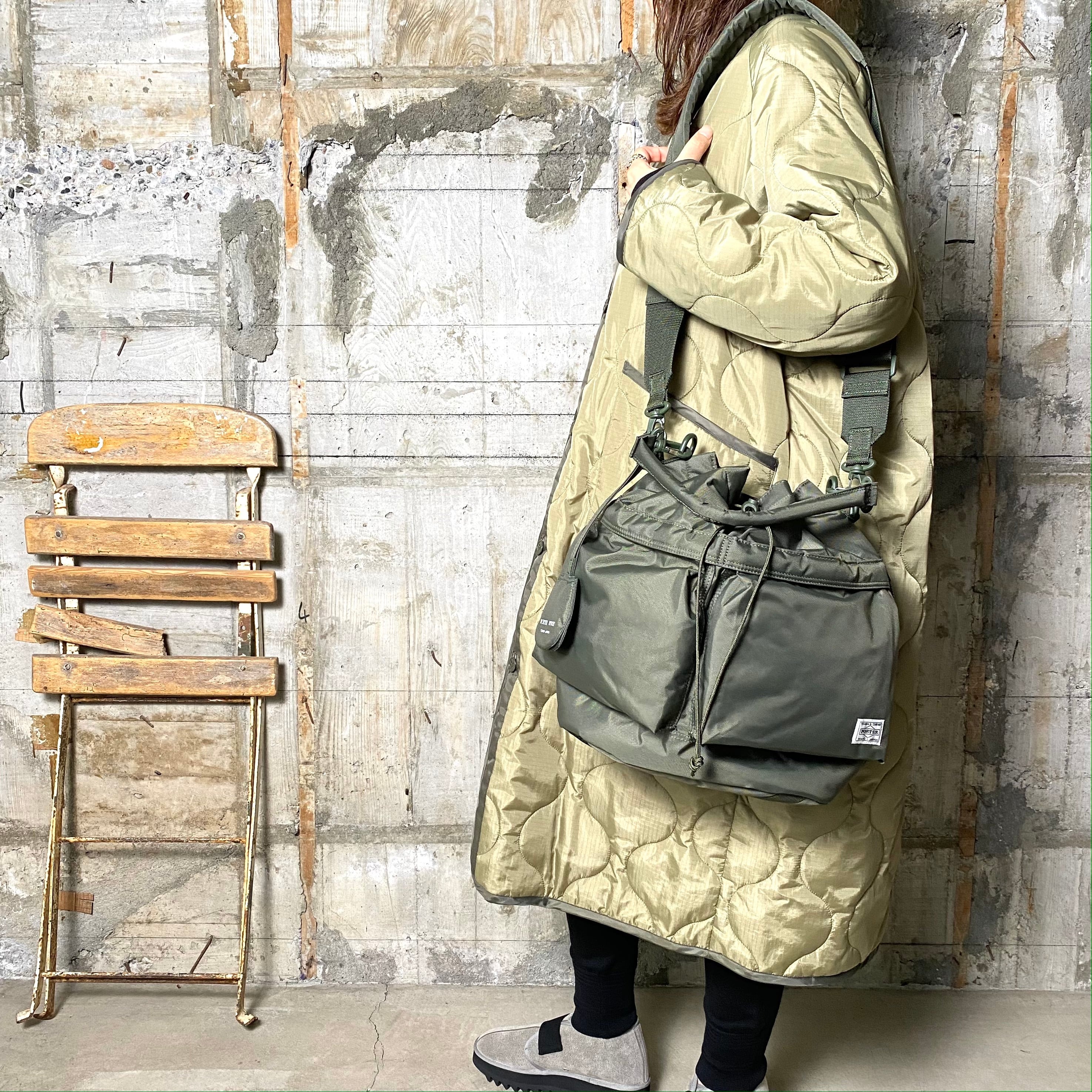 HYKE【ハイク】 2 WAY TOOL BAG ( LARGE SIZE ) No.19251 OLIVE DRAB. | glamour  online powered by BASE