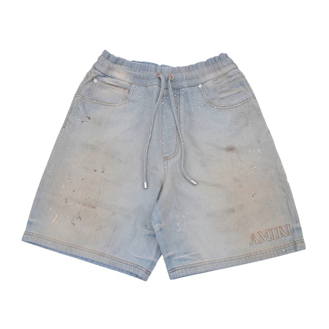 【AMIRI】CRYSTALS DENIM SHORTS