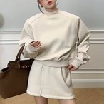 Sweatshirt top and high-waisted mini skirt setB (ME368)