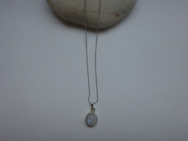 〈vintage silver925〉moonstone necklace