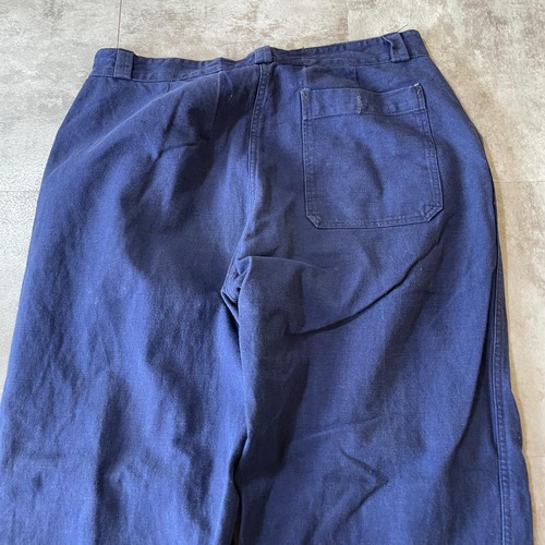 50-60s Reb フレンチワーク コットン ブルー パンツ W34 詳細写真9