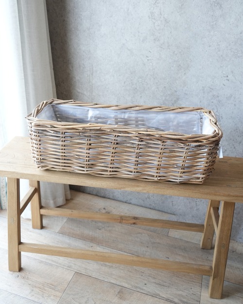 【グレーラタン】モンデリック横長プランター　Lサイズ　 W60cm