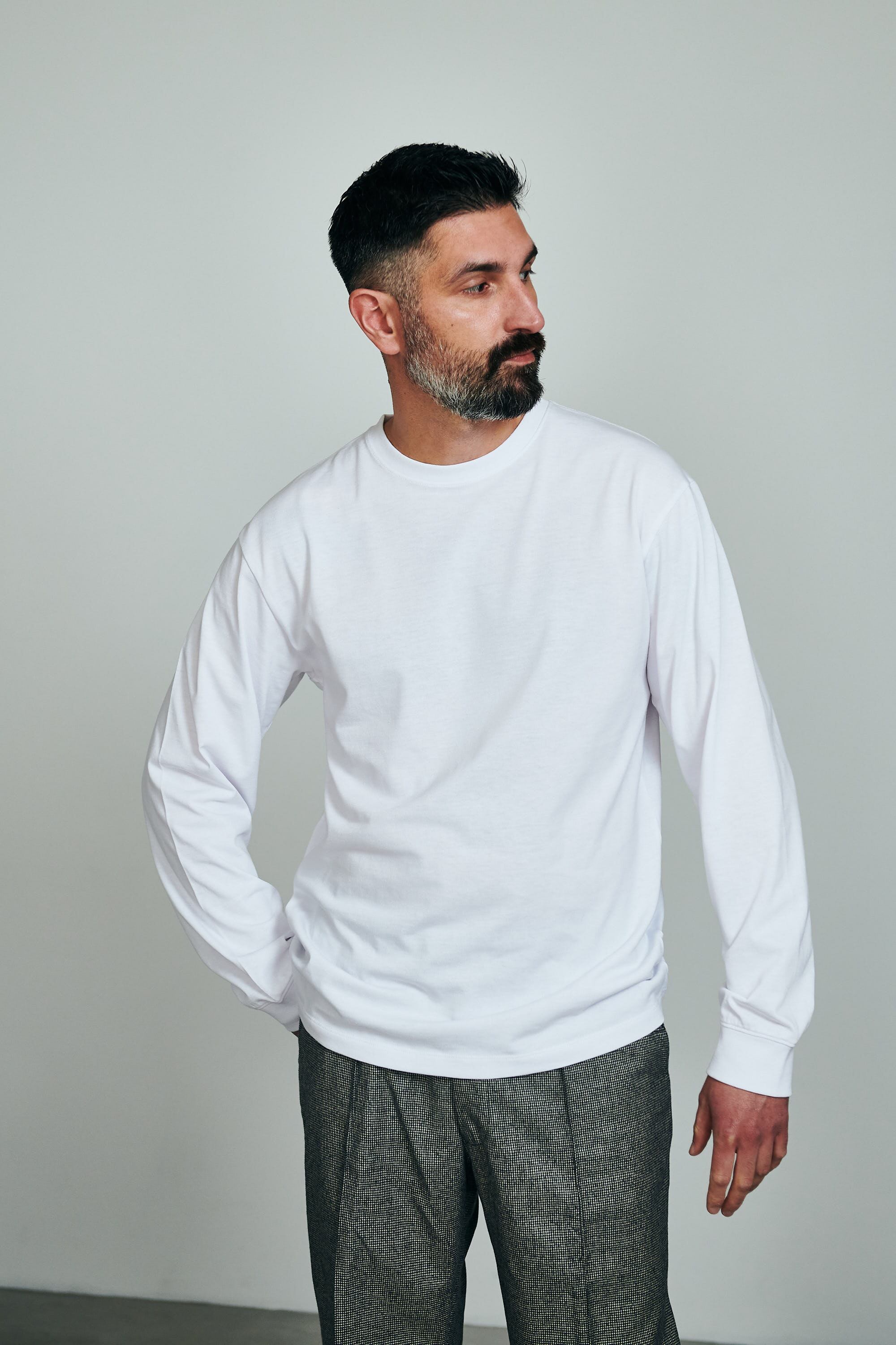 N6 Long sleeve T-Shirts (N623-002) 【WHITE】 | Numero6 (ニュメロシス)