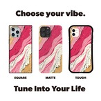 受注生産 iPhoneケース ピンクとゴールドの流線マーブル｜抽象アート MARB054A