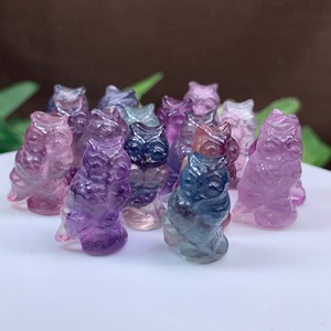 ｰ在庫セールｰ 可愛い大家族･小さいフローライトふくろう