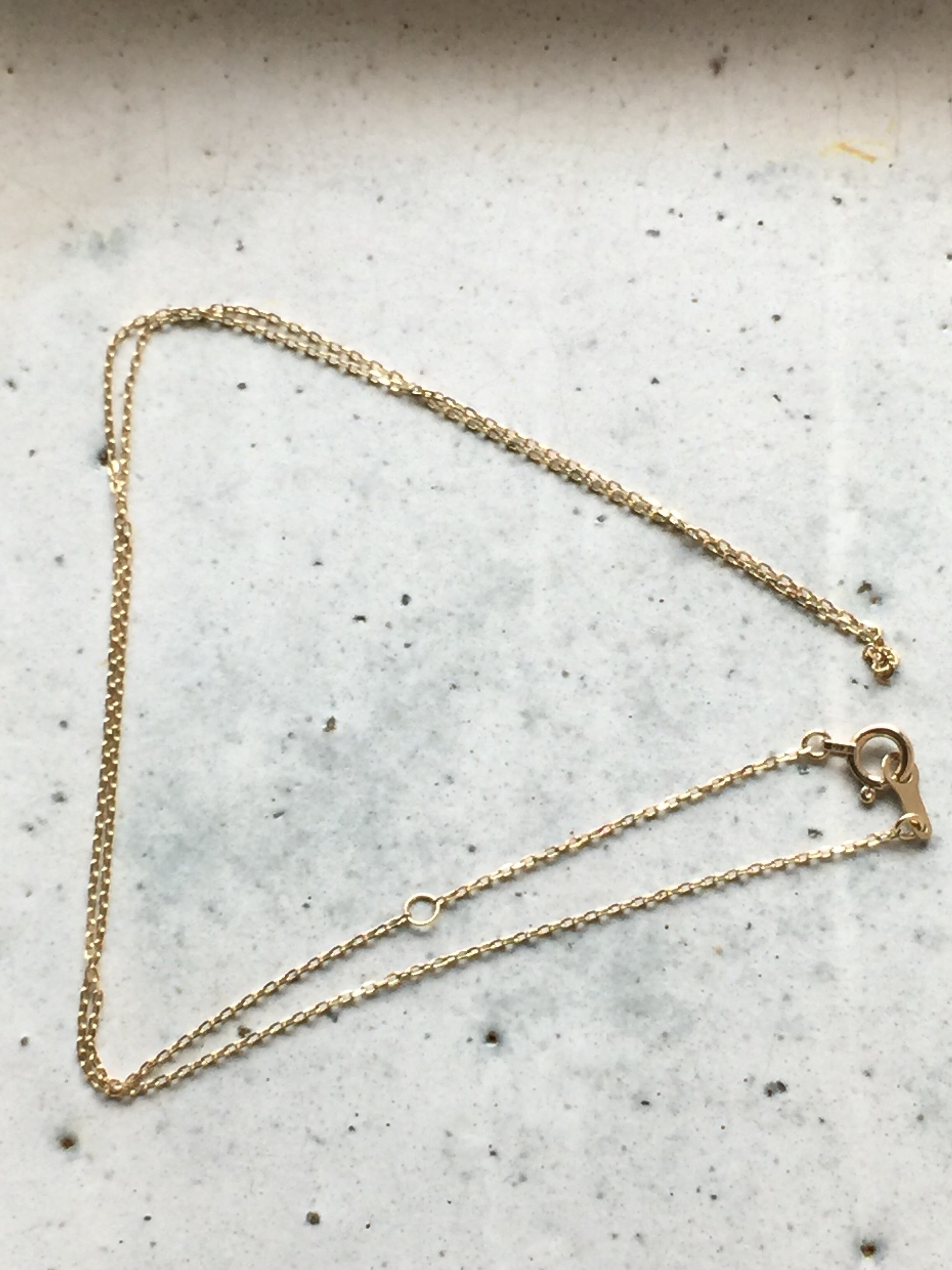 14KGF あずきチェーン1.2mm 長さ50 cm