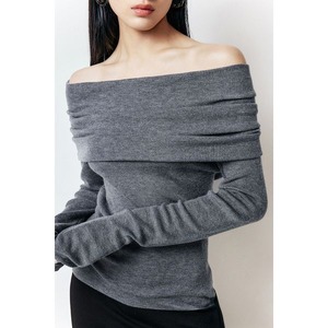 Off-shoulder Knit Pullover 503506