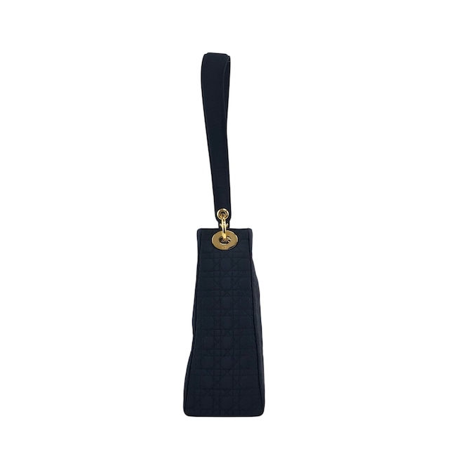 Christian Dior クリスチャン ディオール カナージュ ショルダーバッグ ブラック ロゴチャーム ナイロン ホーボーバッグ vintage ヴィンテージ オールド gd5hwv