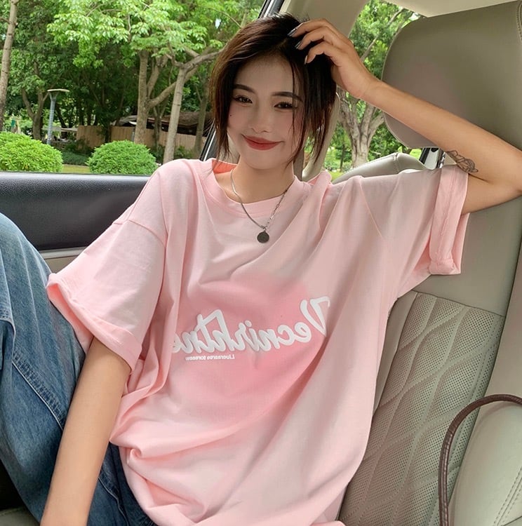 Tシャツ 半袖Tシャツ トップス レディース 半袖 ラウンドネック プル