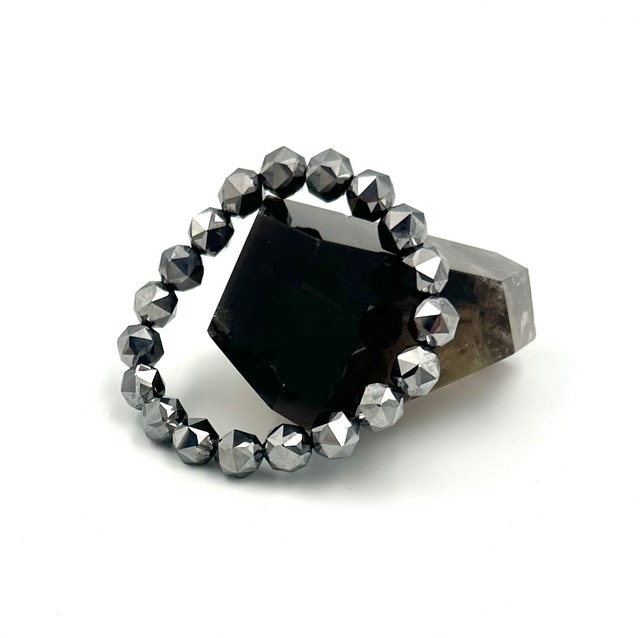 (00504)（内径選べる）テラヘルツ　ミラーボールカット　12mm 　ブレスレット　天然石　パワーストーン　健康グッズ　肩こり
