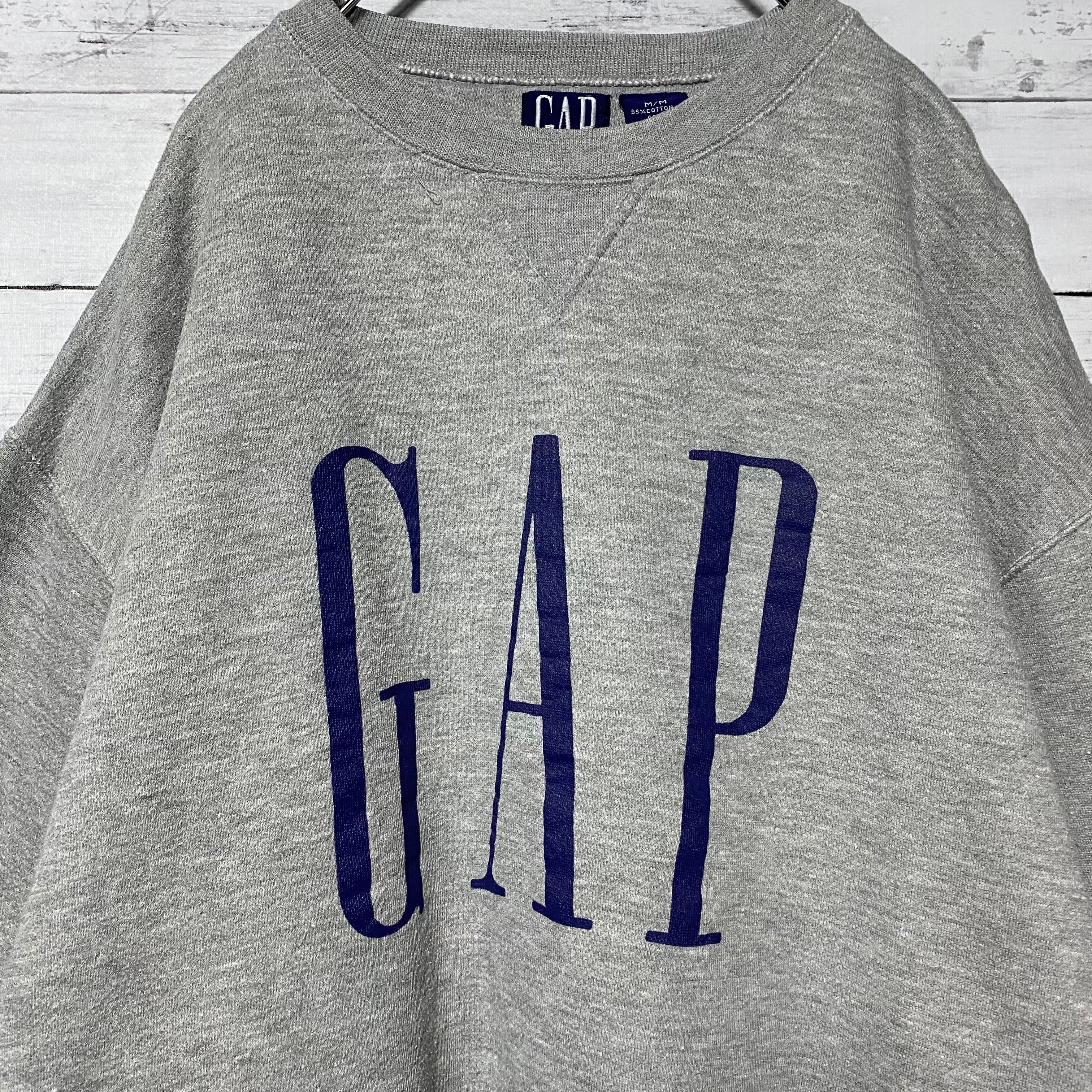 ギャップ ロゴ刺繍 スウェット M グレー系 GAP オールド メンズ  【R221105】