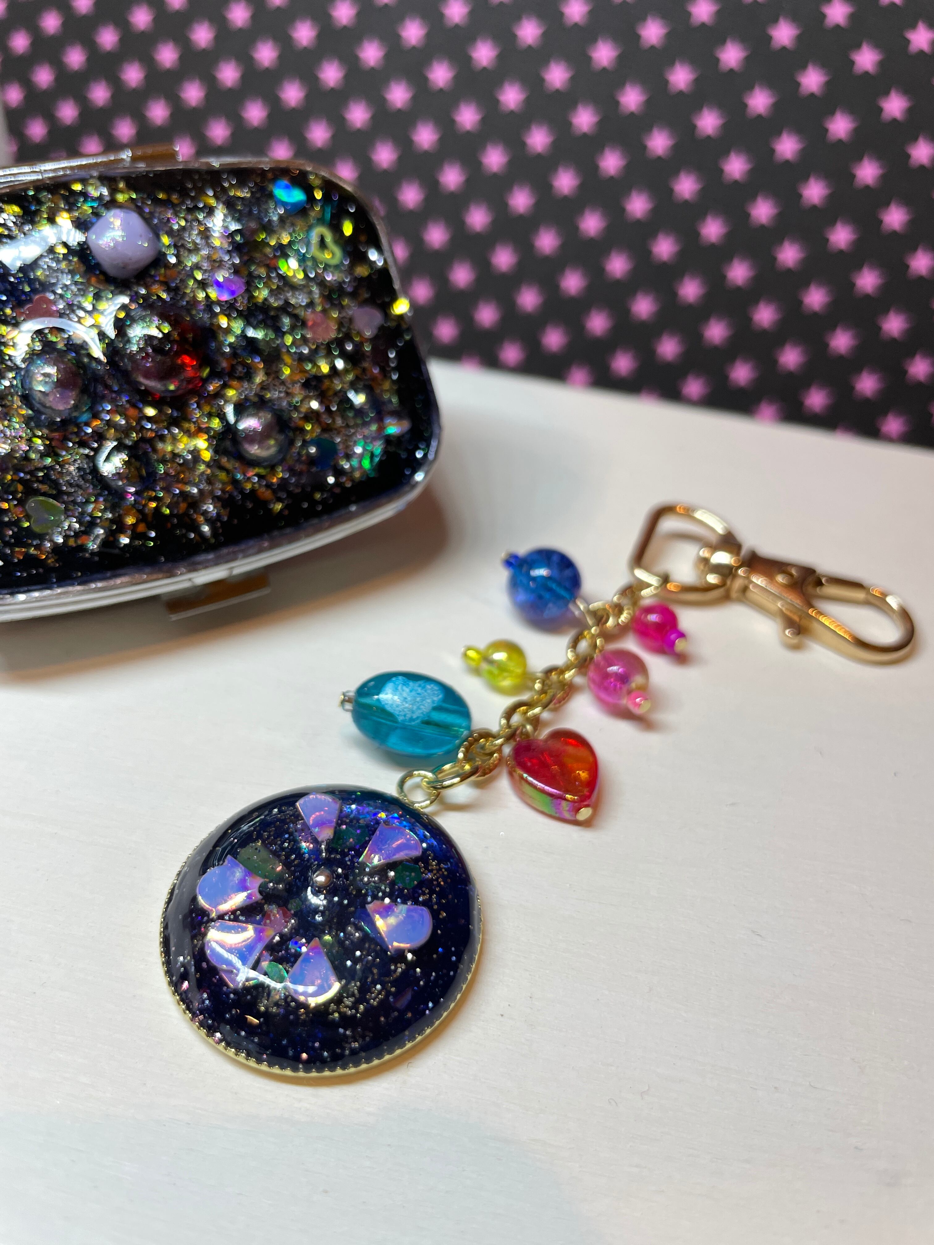 夏祭りチャーム　花火　クリア　花火キーホルダー　バッグチャーム　夏　アクセサリー 線香花火キーホルダー【夏祭り】 | PAY ID