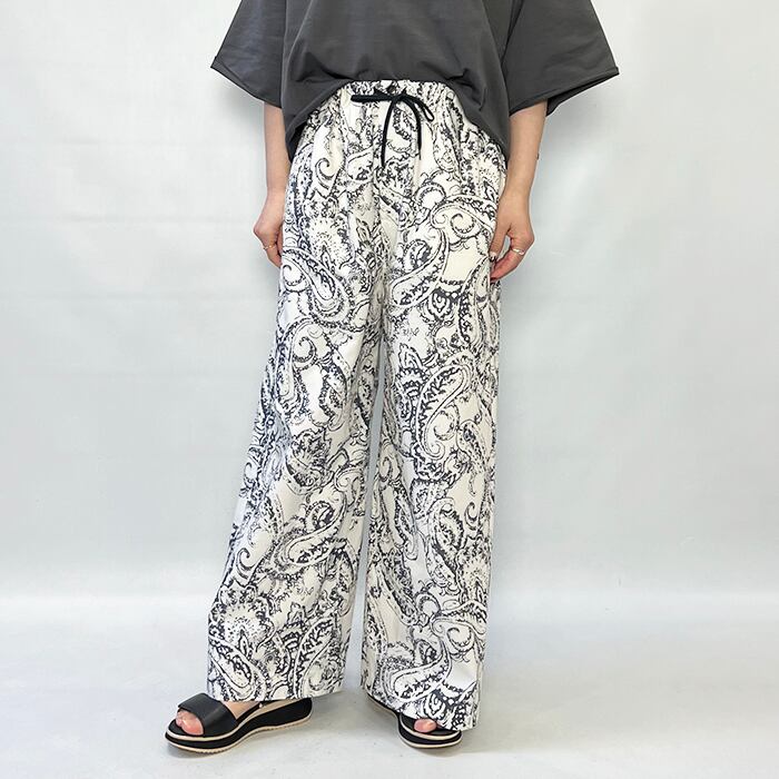 さくらページ SACRA サクラ BLURRED PAISLEY PANTS 126119111 2026春夏新作 [送料