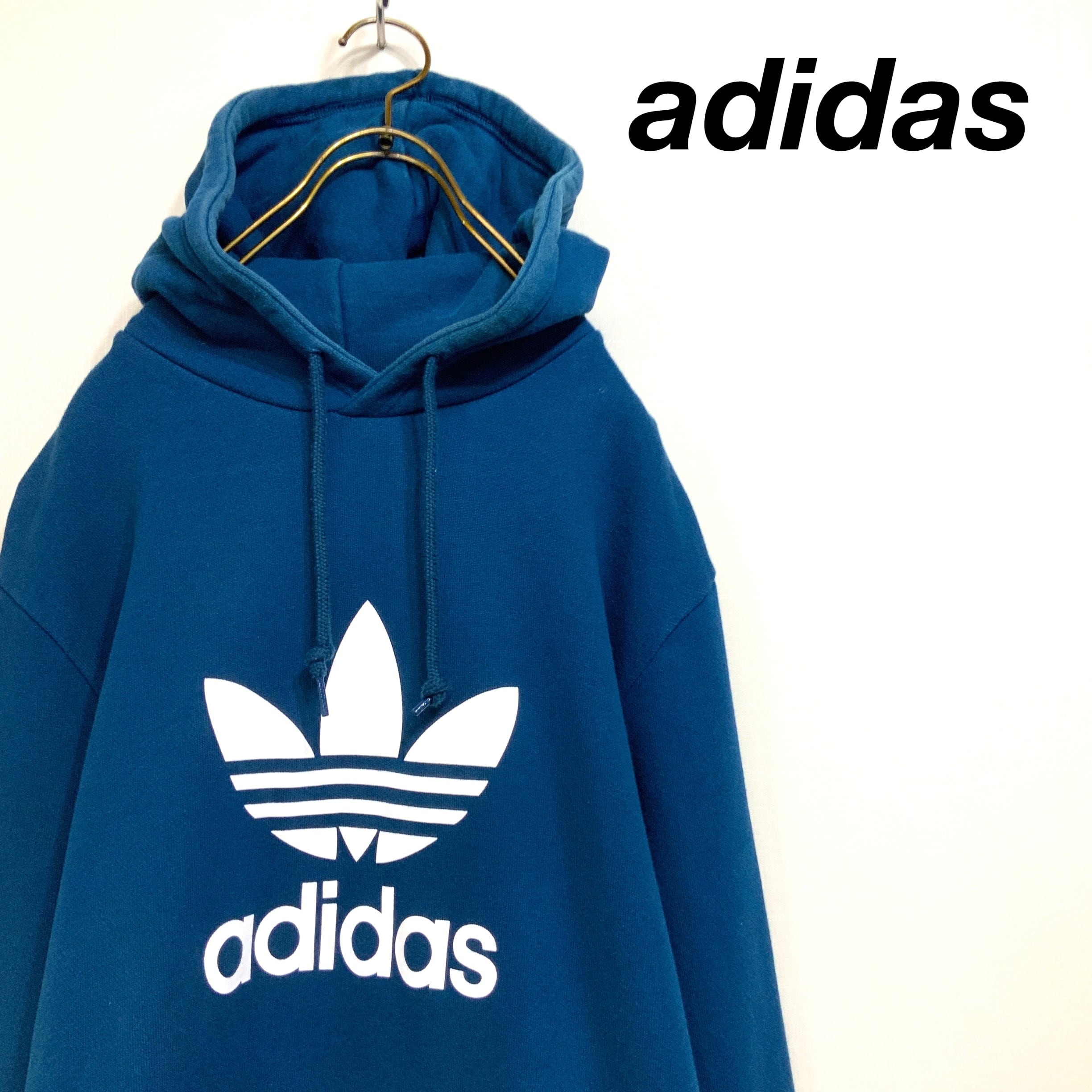 86%OFF!】 90s adidas アディダス トレフォイル ロゴ バイカラー パーカー 古着