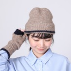 ふんわり軽やかなアルパカ 配色キャップ（3色）