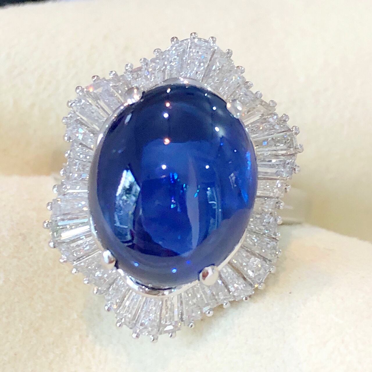 Pt900 1.24ct 美しいサファイア　ダイヤモンド　リングコメントなしでも大丈夫です