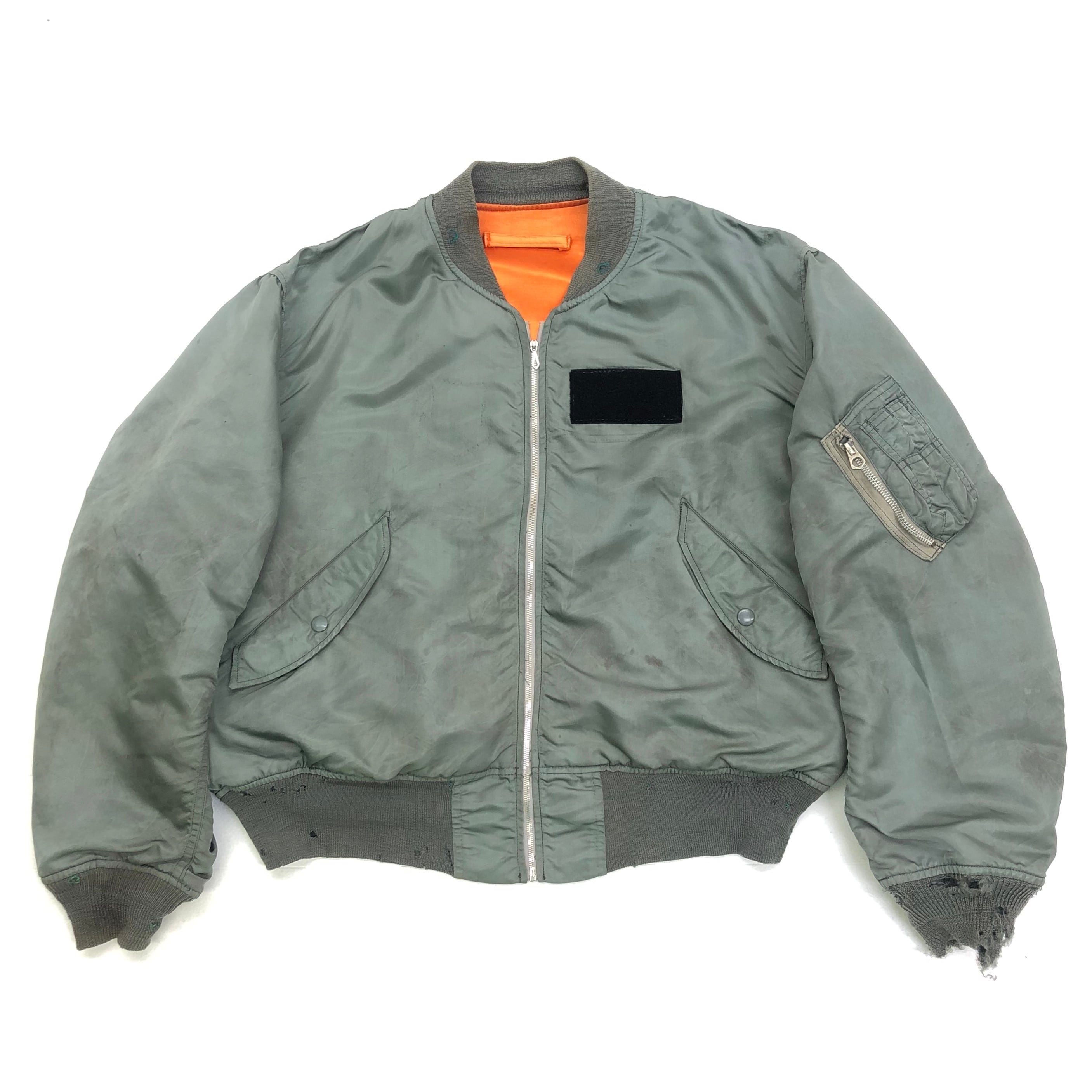 0416 / 1970's light zone L-2B flight jacket MIL-J-7448J オリーブ ...