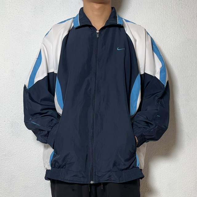 #7111 00s "NIKE" multicolor nylon tech jacket