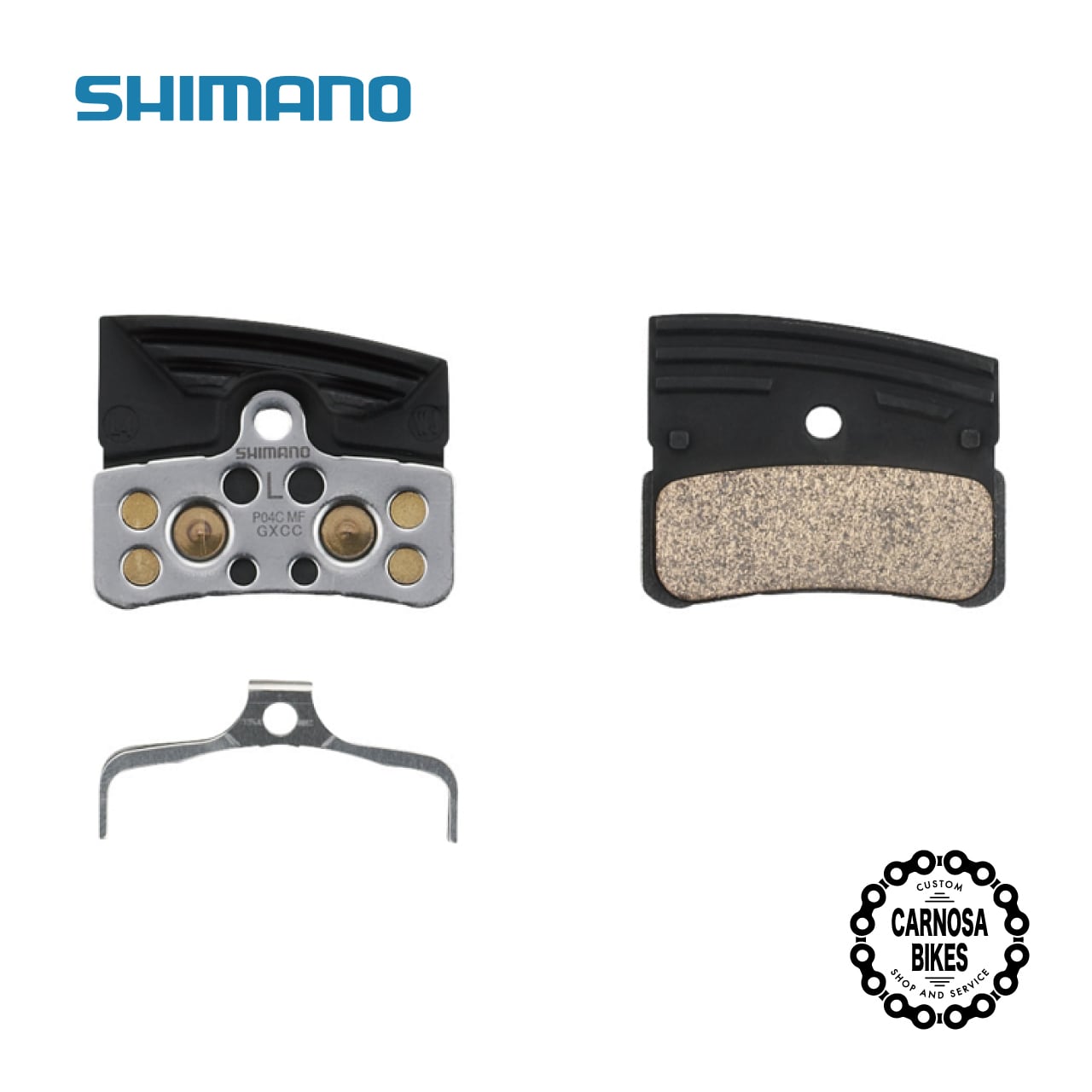 【SHIMANO】フィン付きディスクブレーキパッド メタル P04C-MF