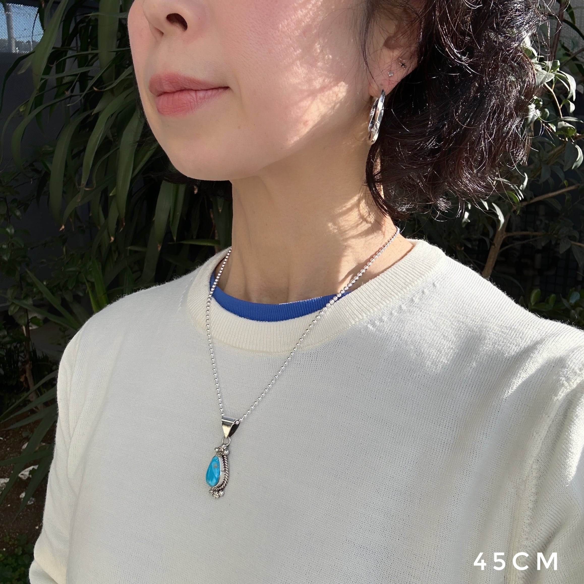 Indian Jewelry 》ROBERT MARTINEZ キングマン ターコイズ ペンダント