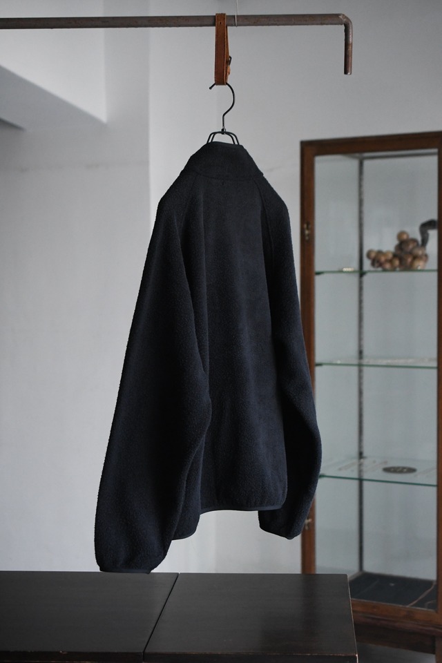 A.PRESSE / Vintage Silk Fleece Harf ZIP Jacket (Black)