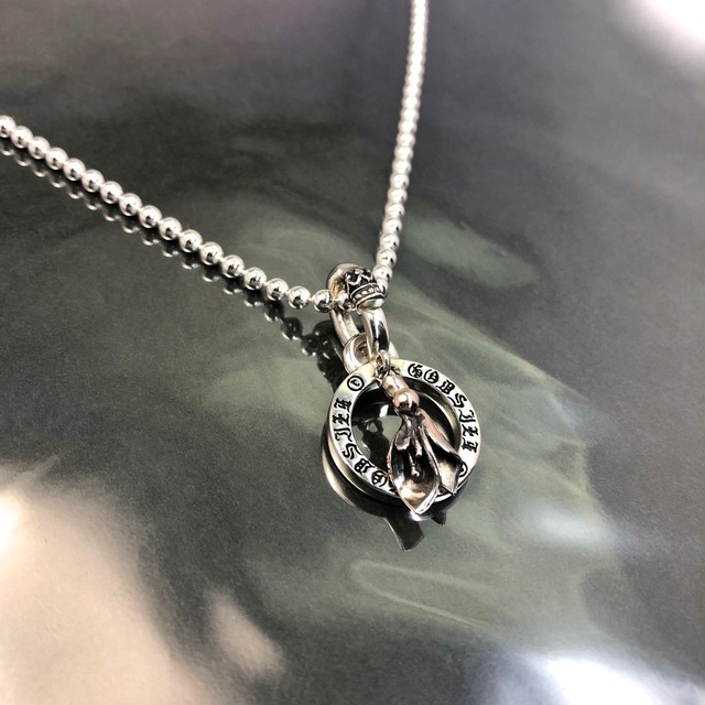 BUD pink silver BALL CHAIN NECKLACE - GODSIZE 20th Anniversary Model - / BUDピンクシルバー ボールチェーンネックレス - ゴッドサイズ20周年記念モデル -