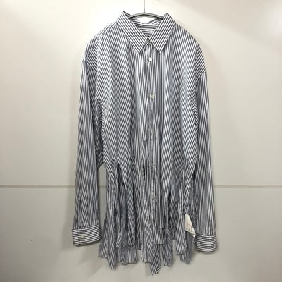 CDG COMME des GARCONS カッティングフリンジシャツ