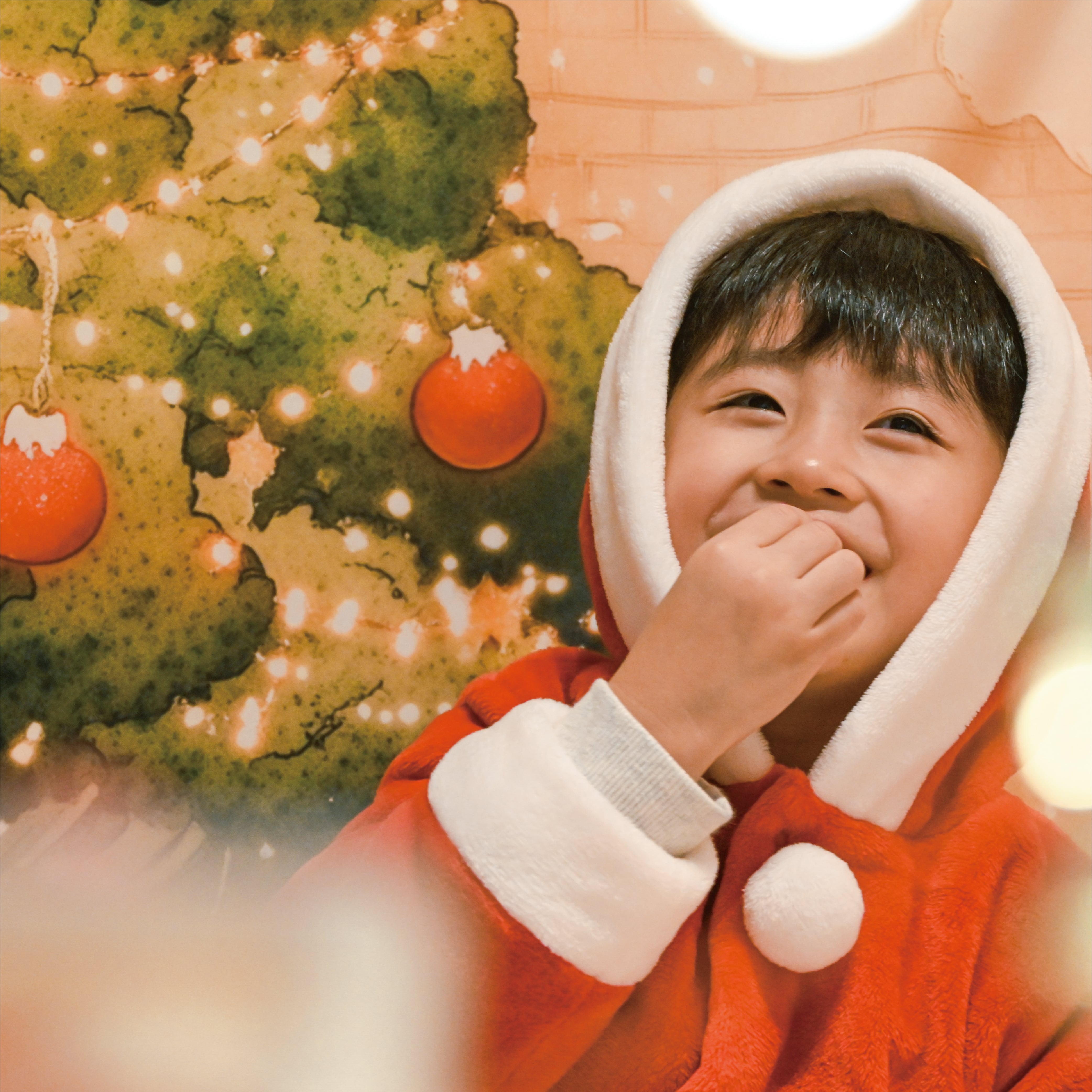サンタとクリスマスツリーマット / おうちスタジオ /おうちフォトに