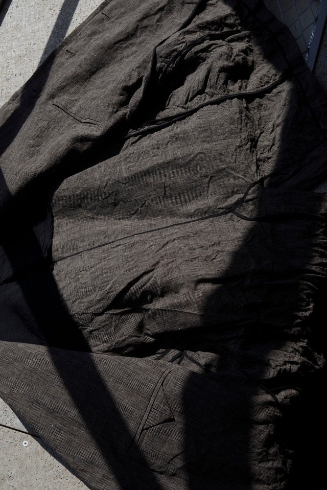 ensou. / hypersized blazer Ash Brown linen 100%