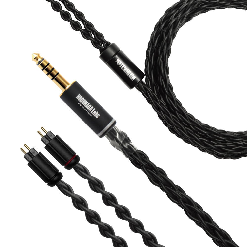 《SALE》【サンプル市】CASSINI-AXIS (カッシーニ-アクシス): NOBUNAGA Labs Advance:4.4mm5極バランス対応 錫メッキ8芯カスタムIEM2pinリケーブル