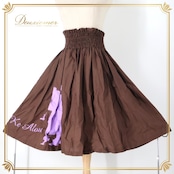 フラダンス 衣装 パウスカート ブラウン系 エムエムジェイ 日本製 ハワイアンプリント アロハ フラ ダンス レッスン 練習 ダンサー 踊り子 シングル スカート 華やか 鮮やか かわいい おしゃれ 上品 大人っぽい フレア ふんわり 軽やか パープル系 茶 紫 フラダンス衣装 ハワイアンスタイル ダンス衣装 ダンスレッスン ダンスウェア