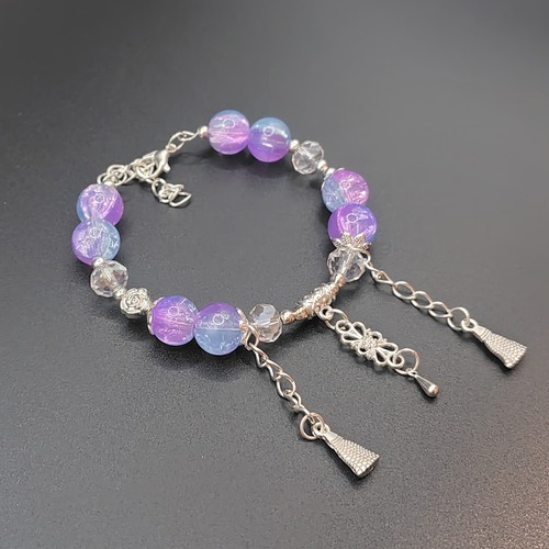 漢服×宇宙カラー。幻想的な美しさをまとうブレスレット(No.05)の画像