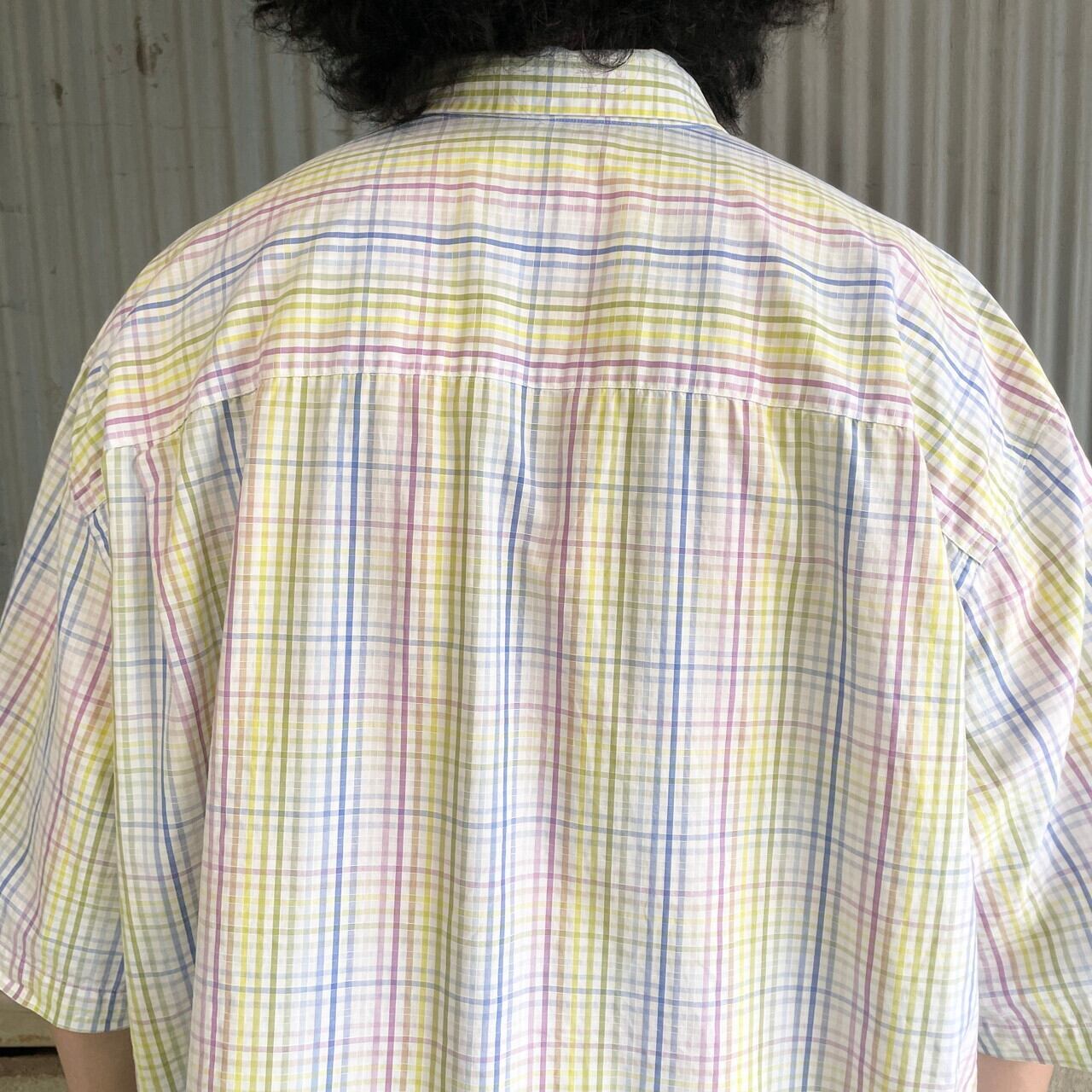 Burberrys London バーバリー ロンドン 半袖 チェックシャツ メンズ2XL