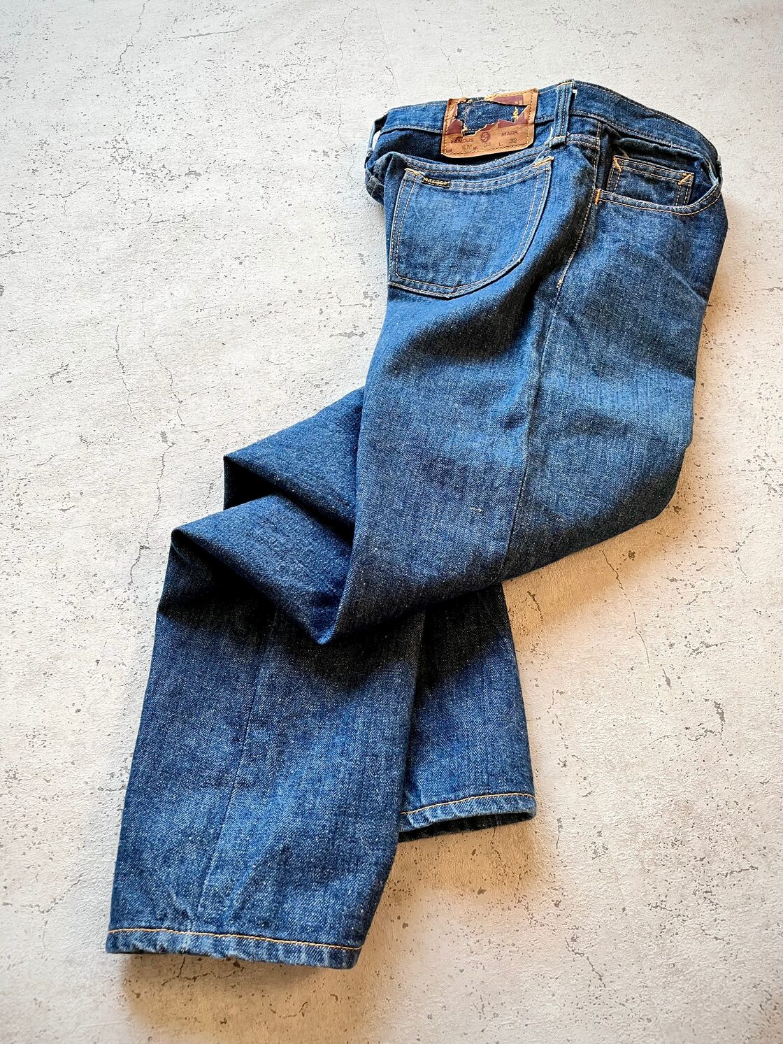 70s McCampbell 5PKT INDIGO DENIM SLIM TAPERED OLD VINTAGE マッ