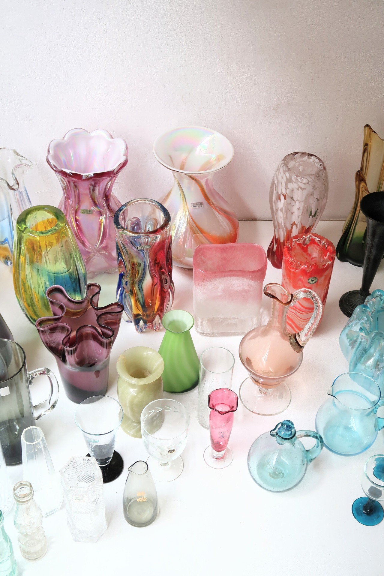 いちごみるくのかき氷のような花瓶